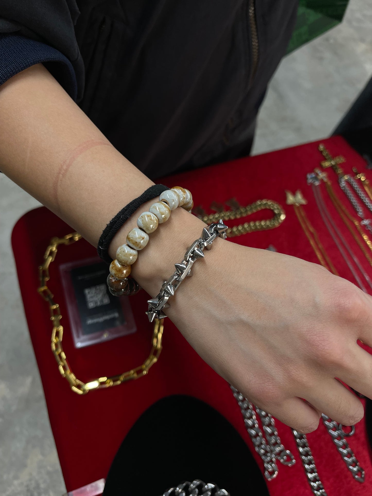 Silver Spiked Bracelet