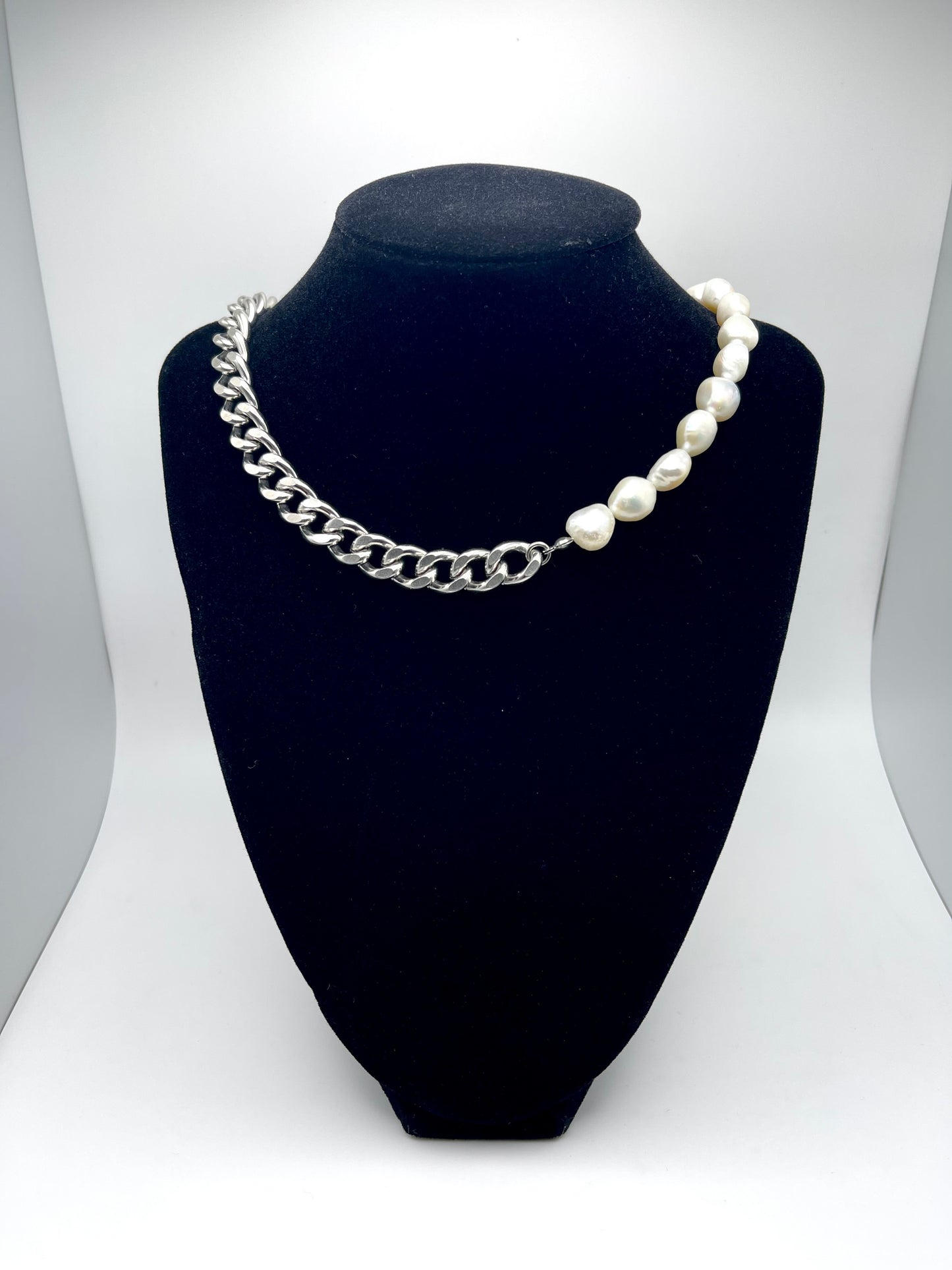 Half Potato Pearl Necklace