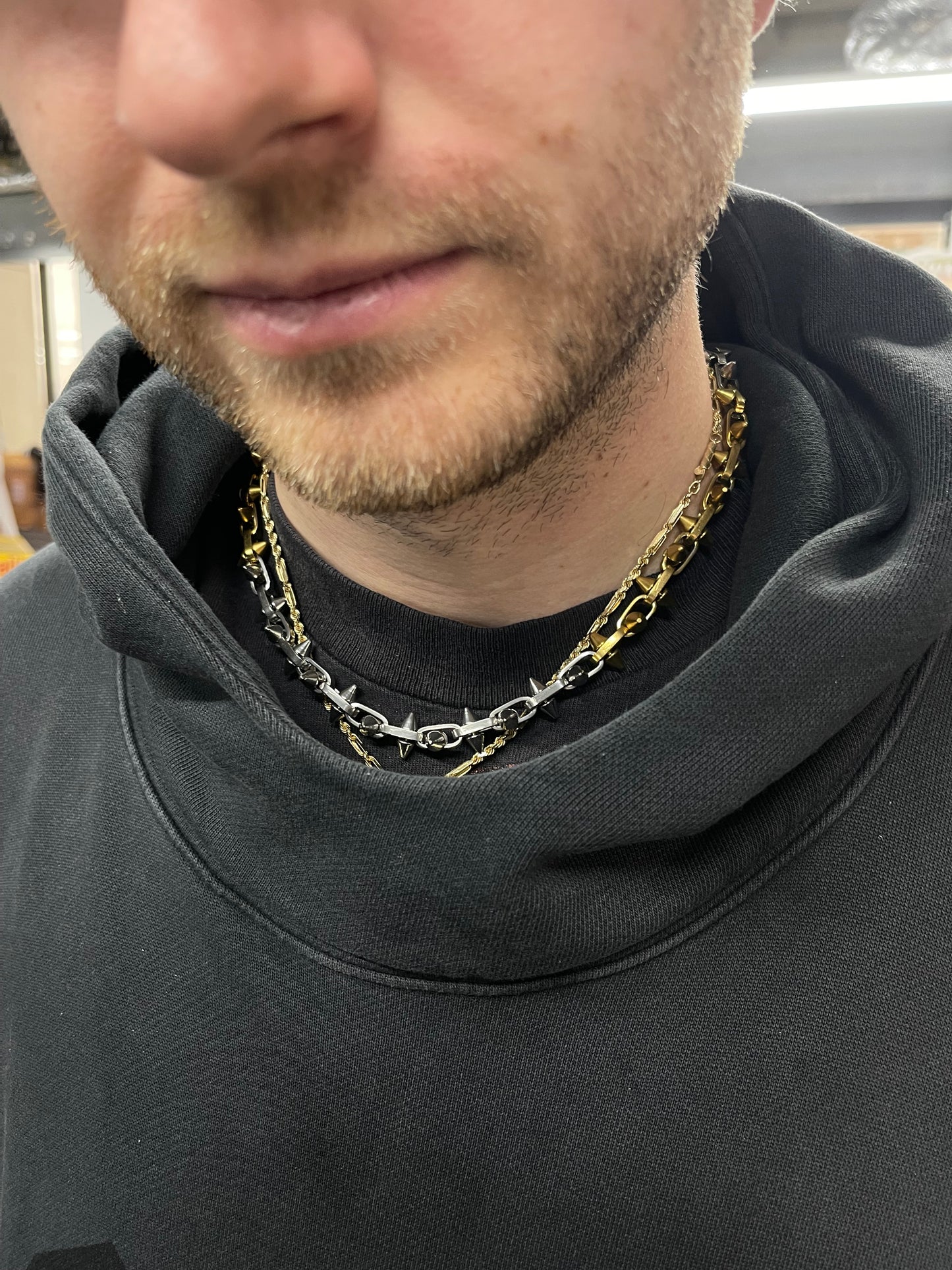 Rare Gold Spiked Necklace