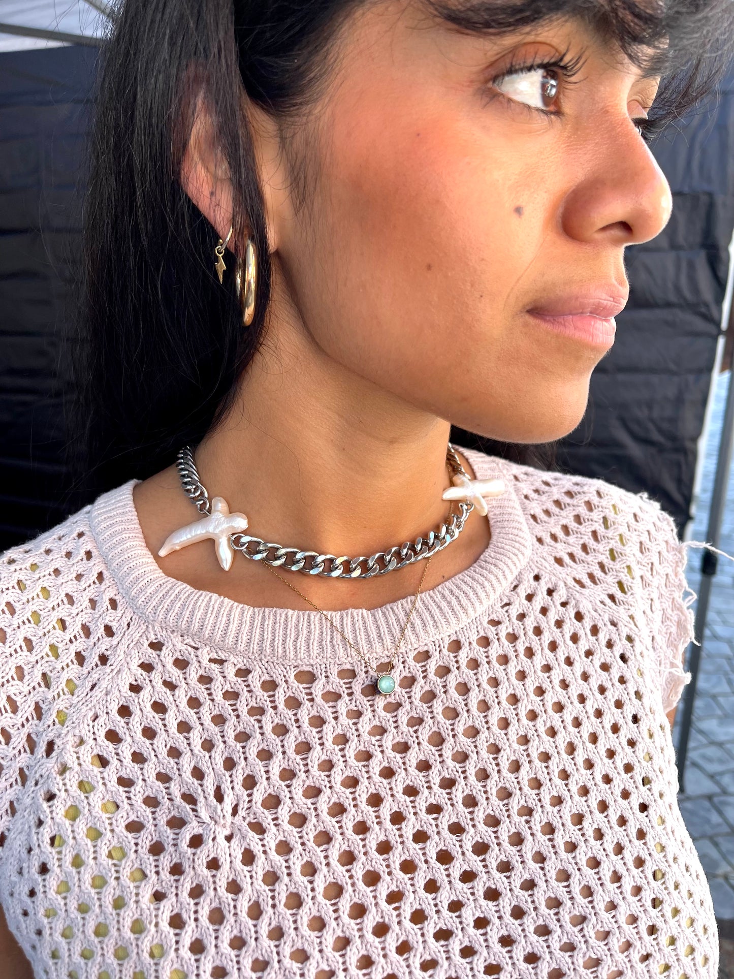 X Pearl Necklace 02