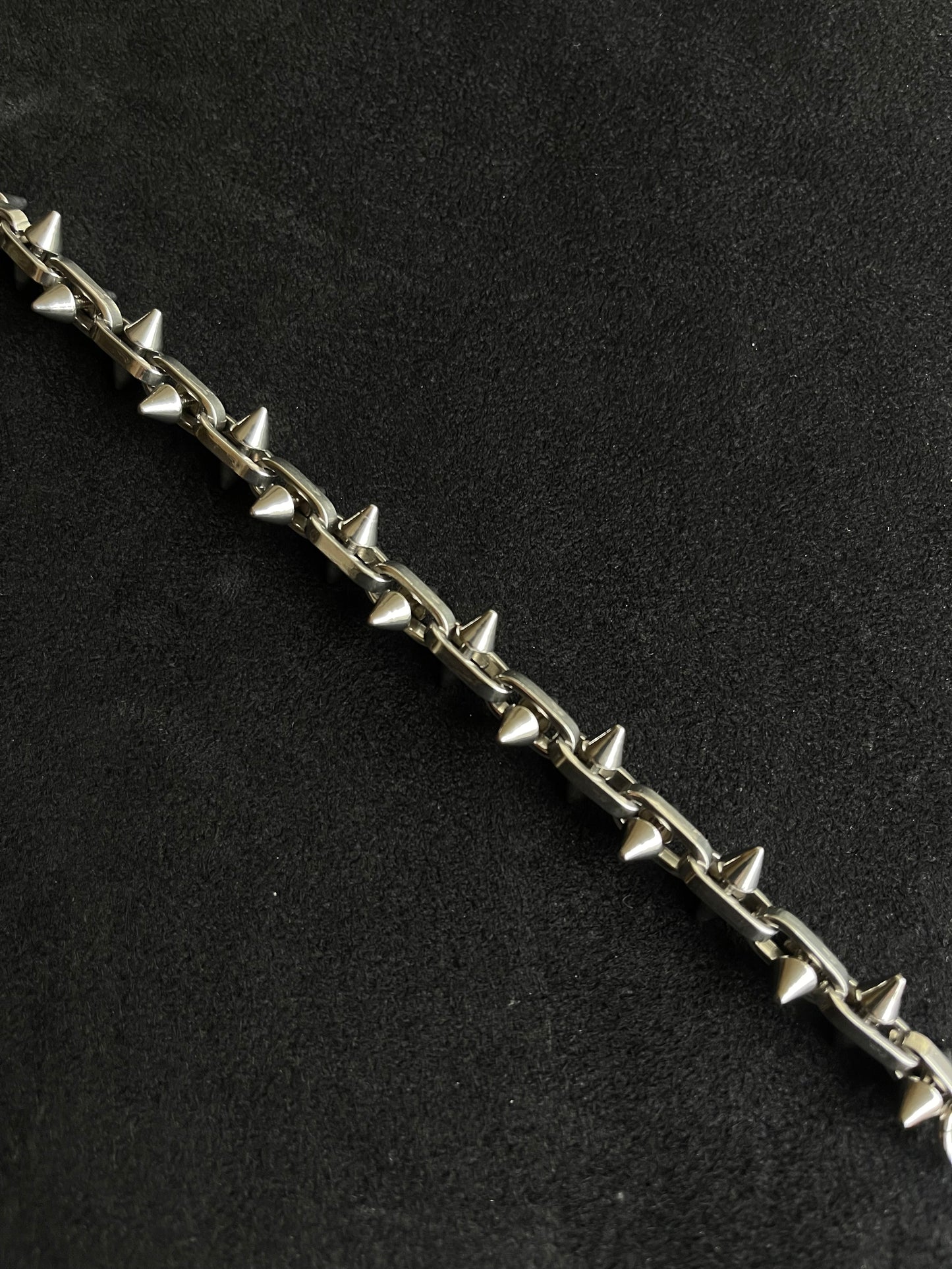 Rare Silver Spiked Necklace
