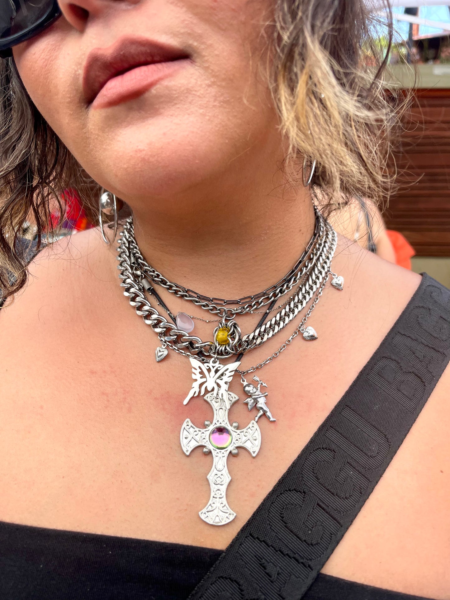 Half & Half - Diamond Butterfly Necklace