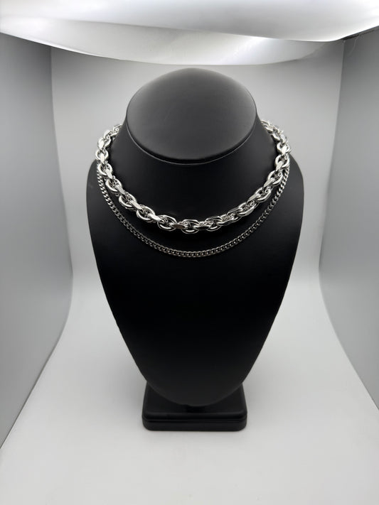 Silver Snake Scales Necklace