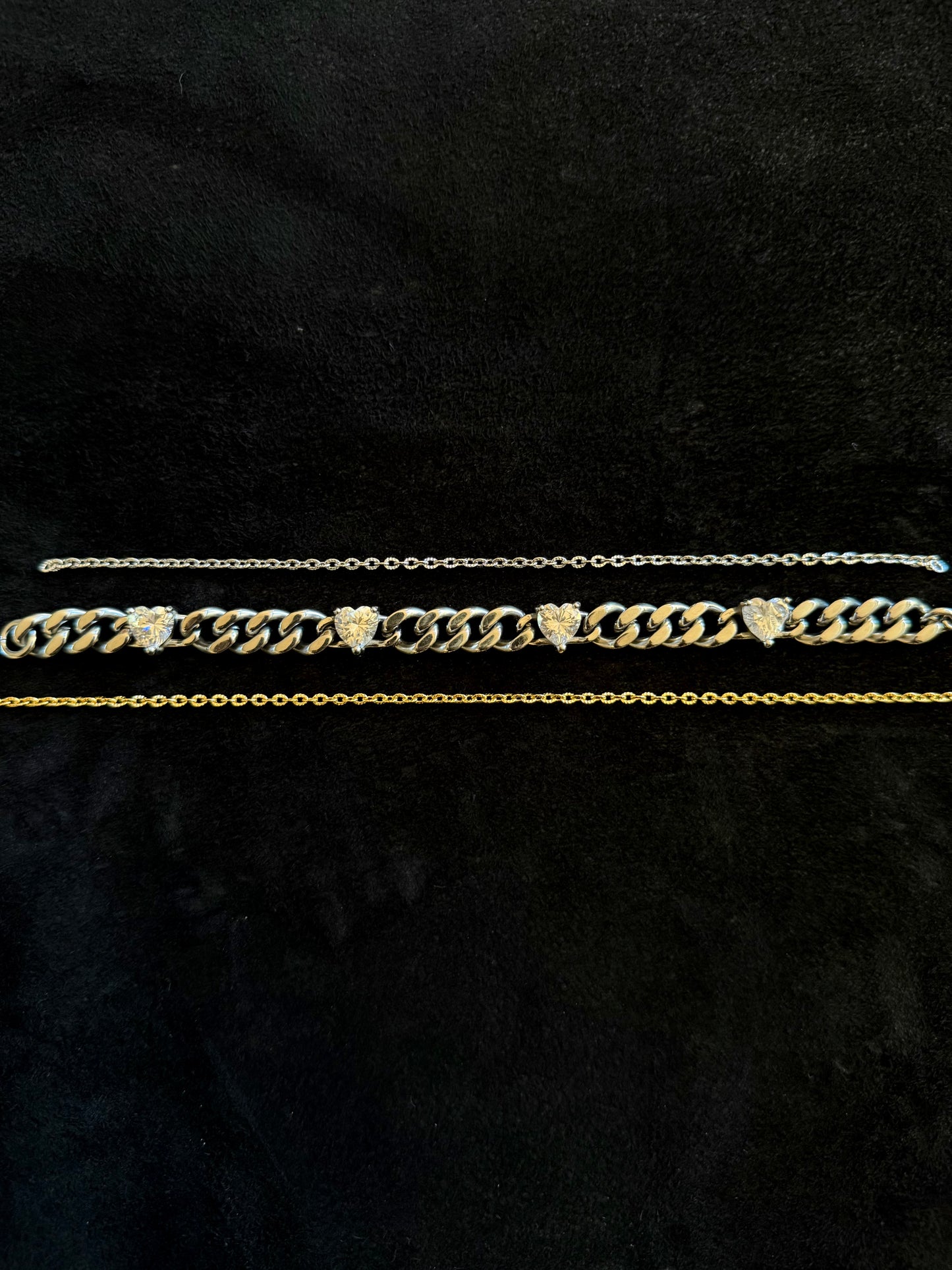 Diamond Hearts Bracelet