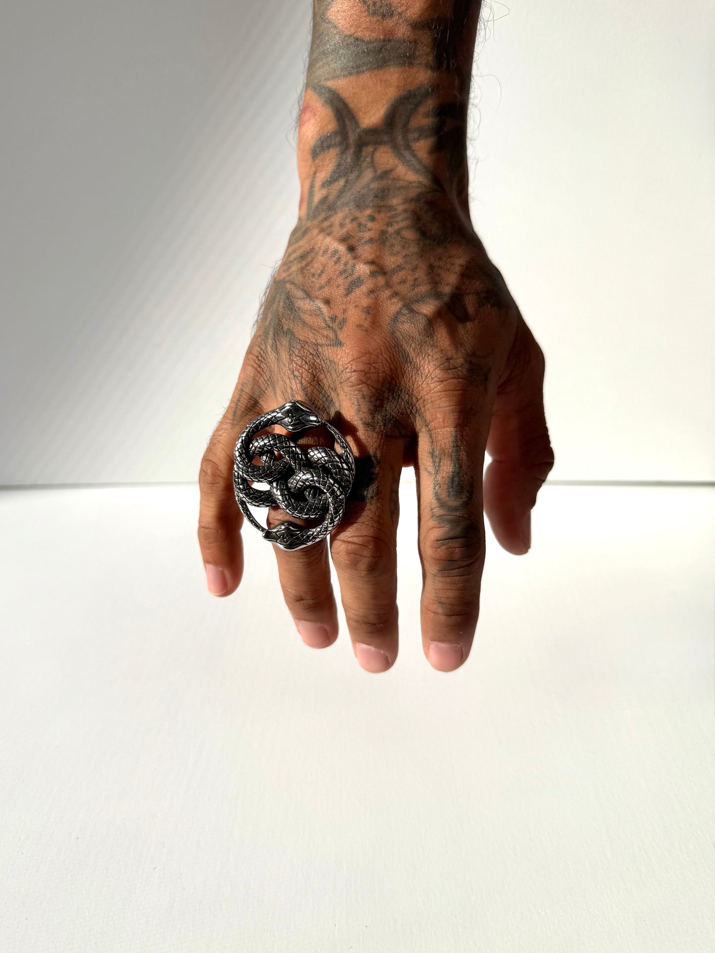 DOUBLE OUROBORO RING