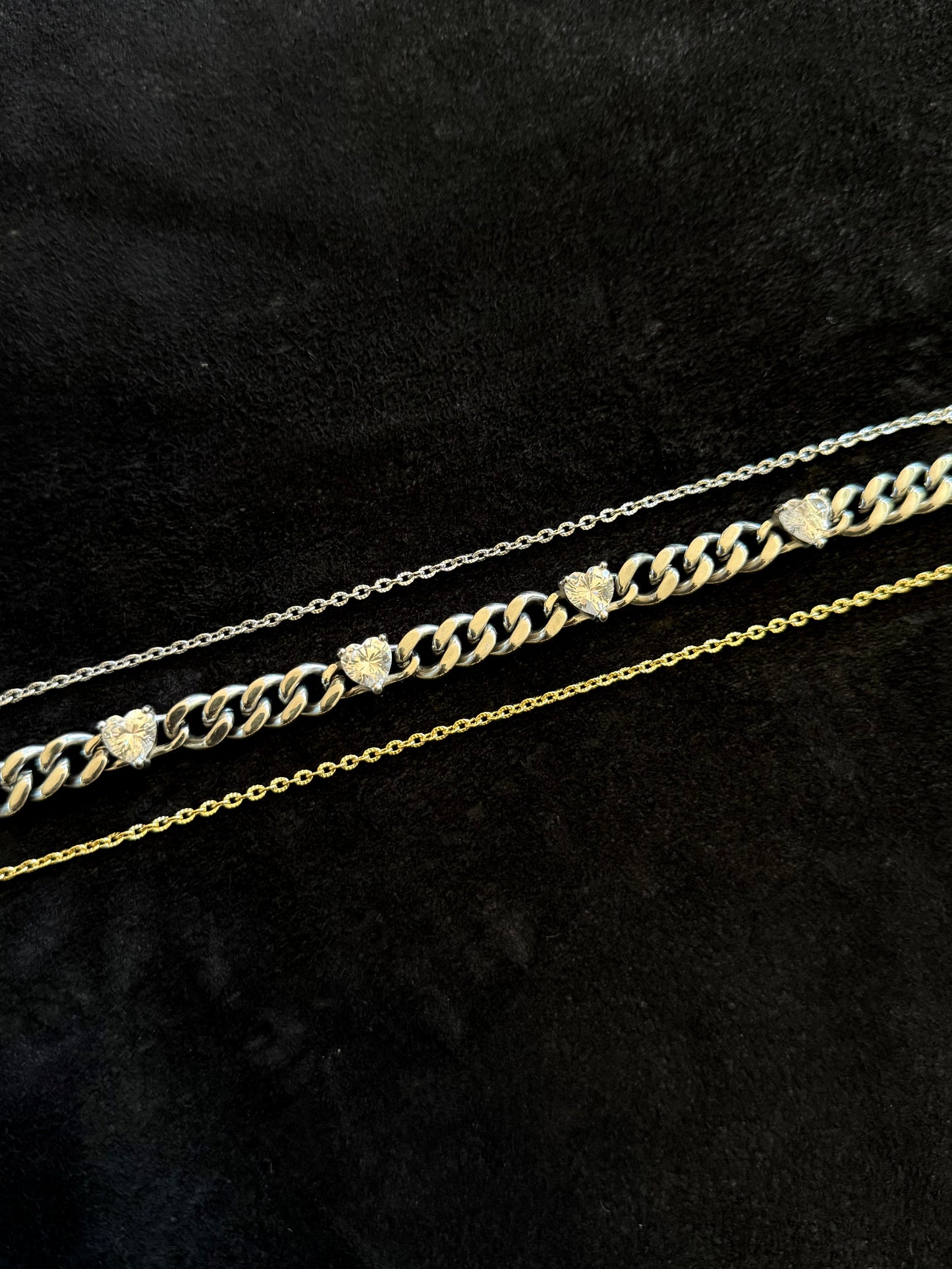 Diamond Hearts Bracelet
