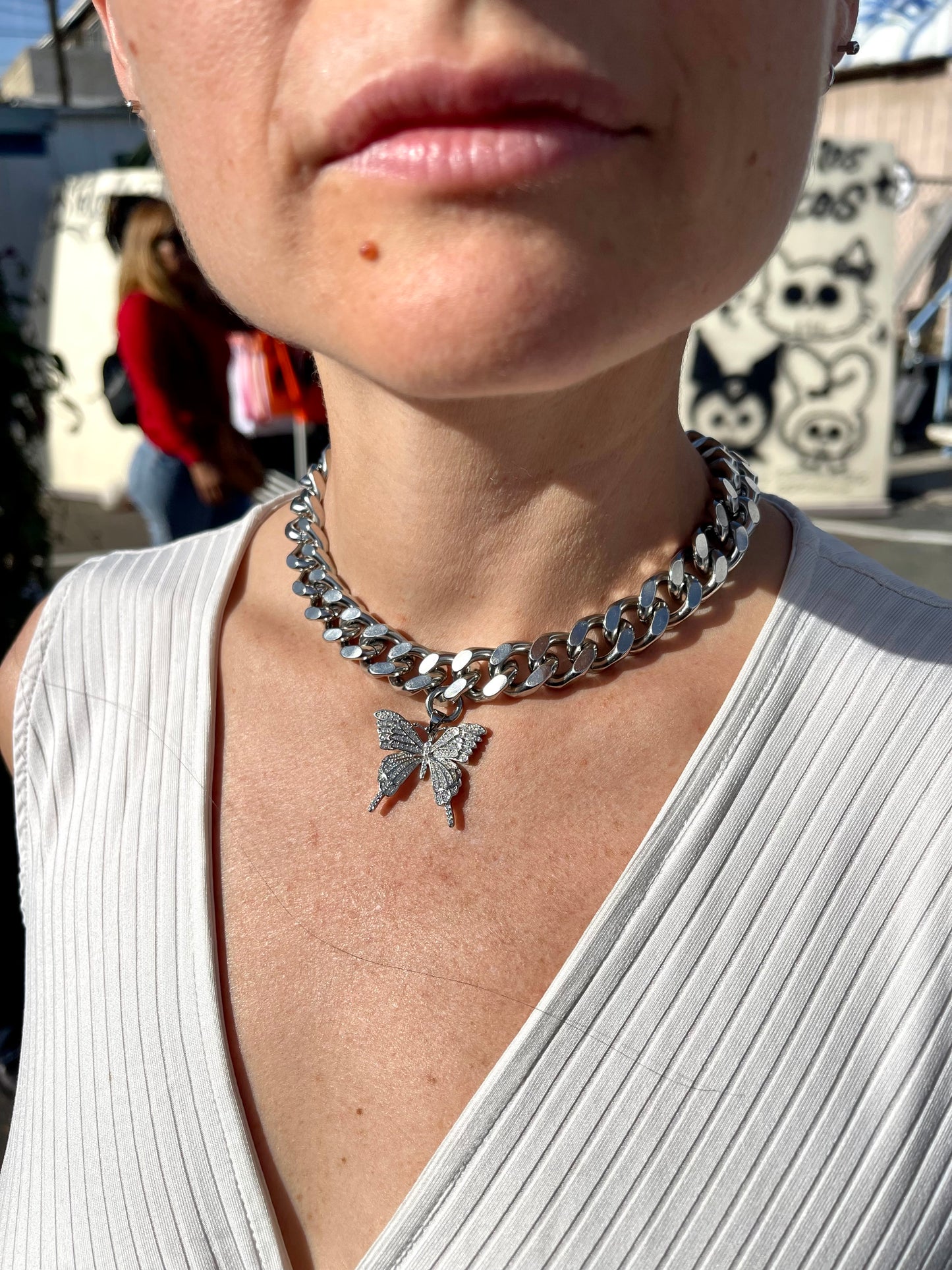 Big Cuban Necklace - Butterfly