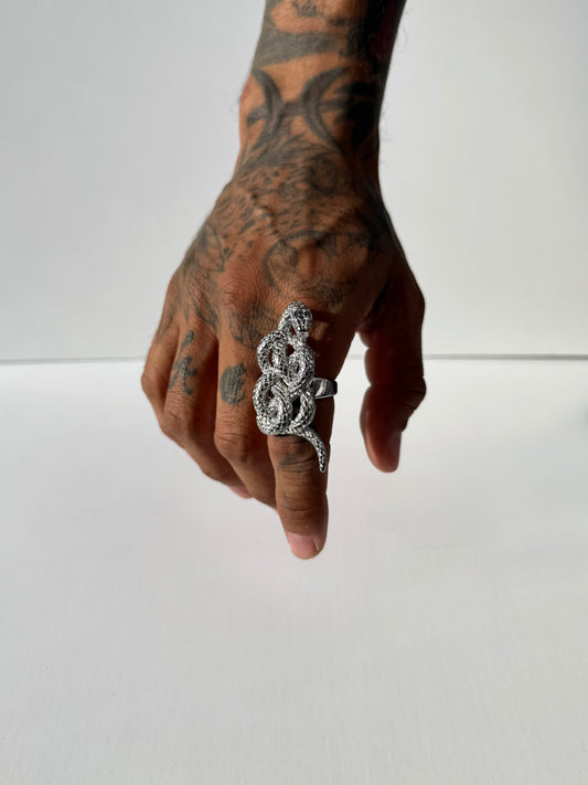 SILVER SERPENT RING