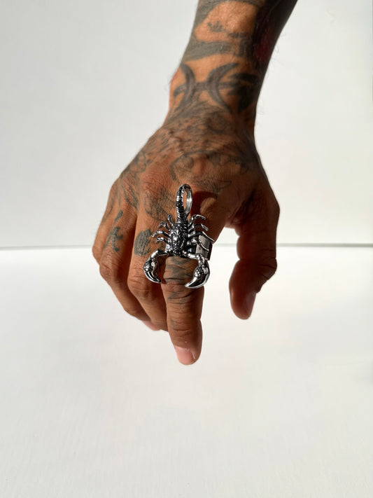 SILVER SCORPIO RING