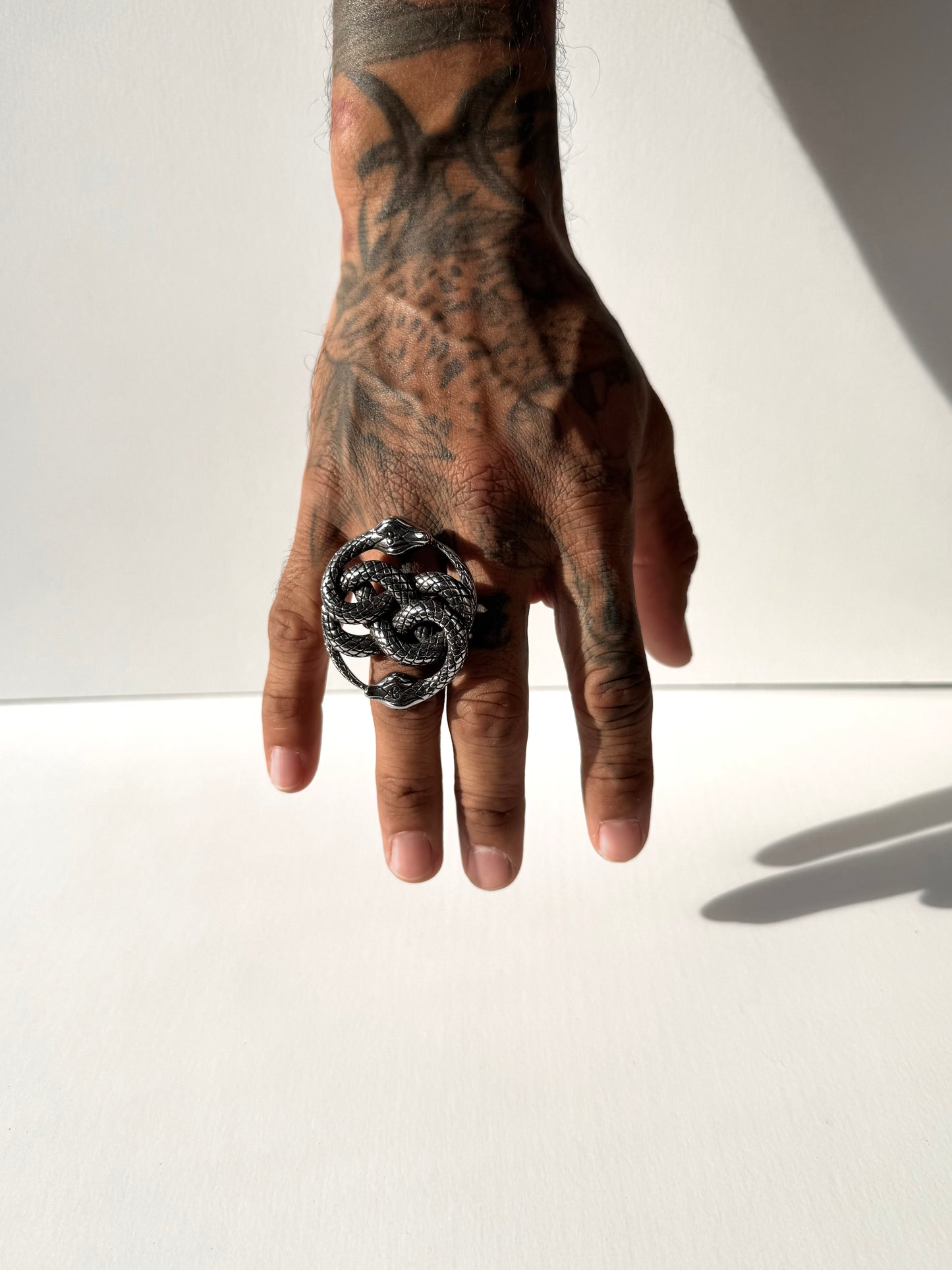 DOUBLE OUROBORO RING