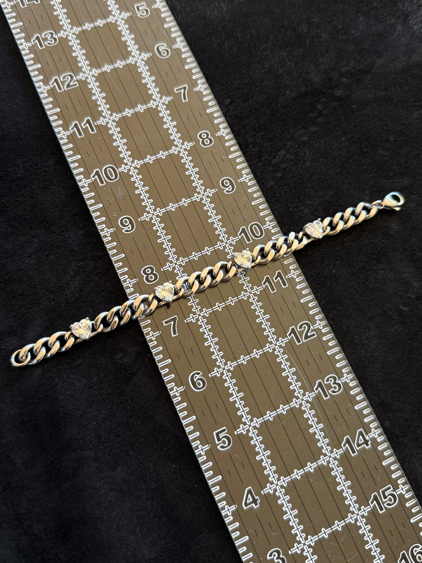 Diamond Hearts Bracelet