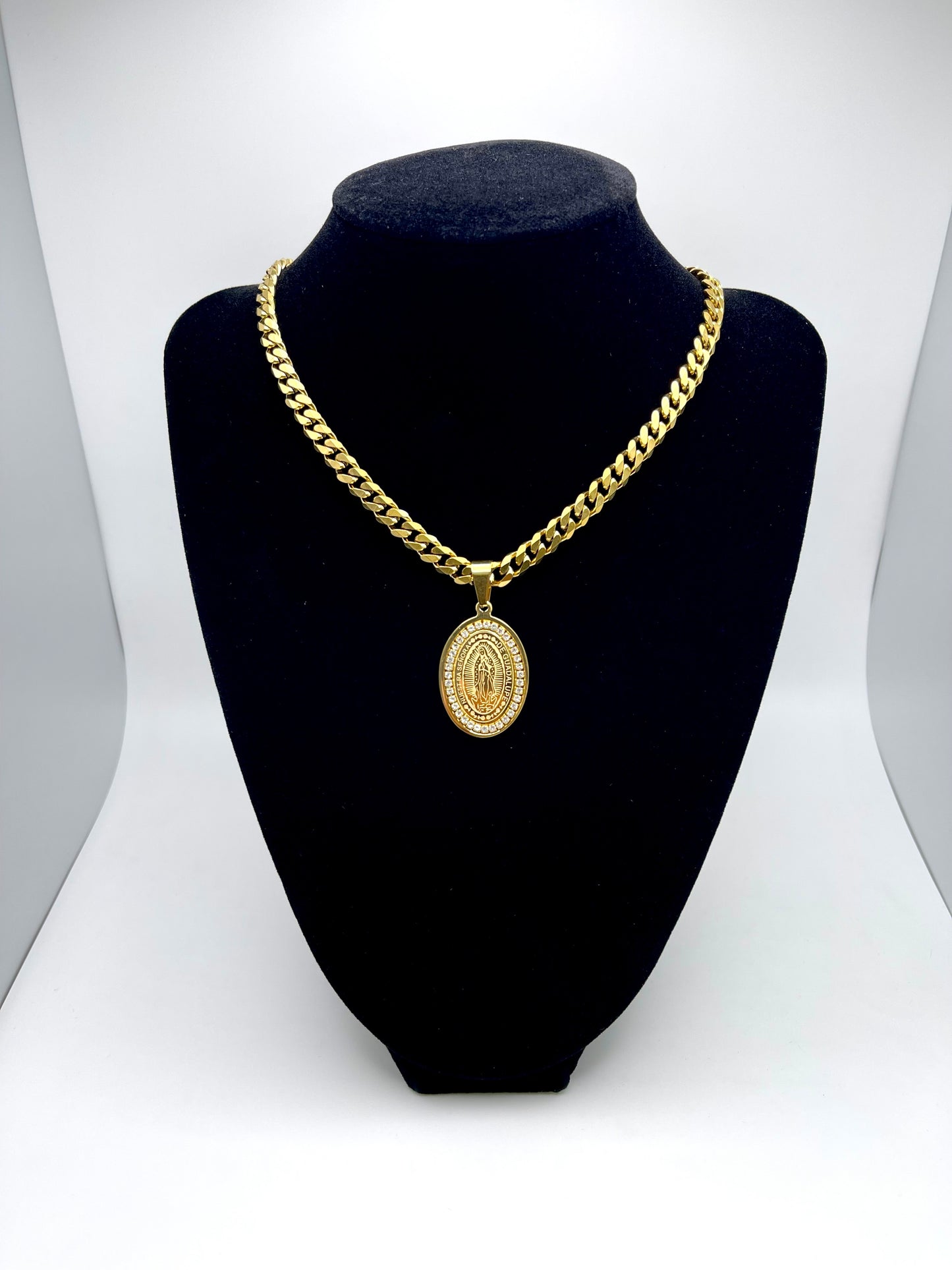 Gold Diamond Guadalupe Necklace