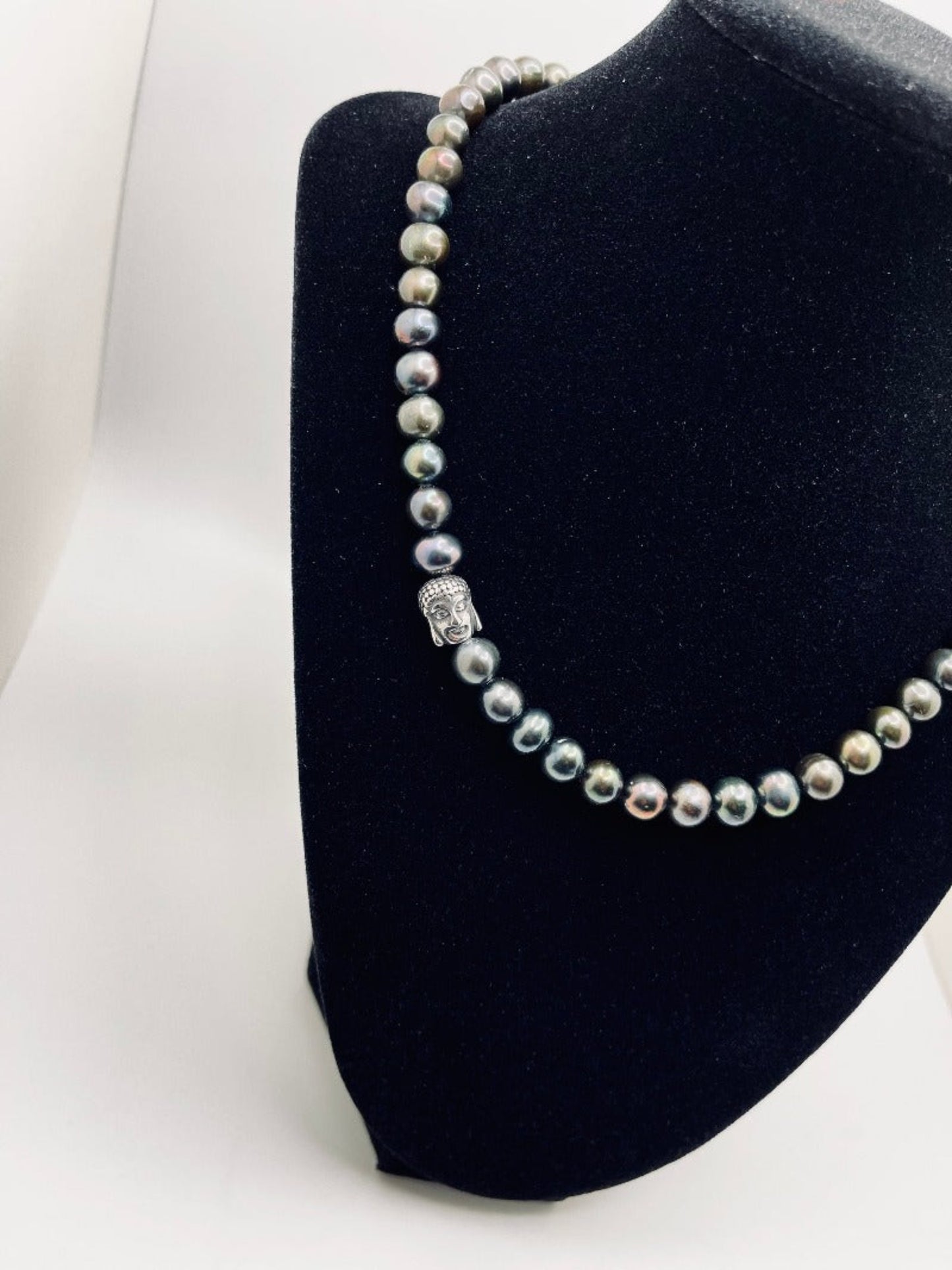All Black Pearl Necklace